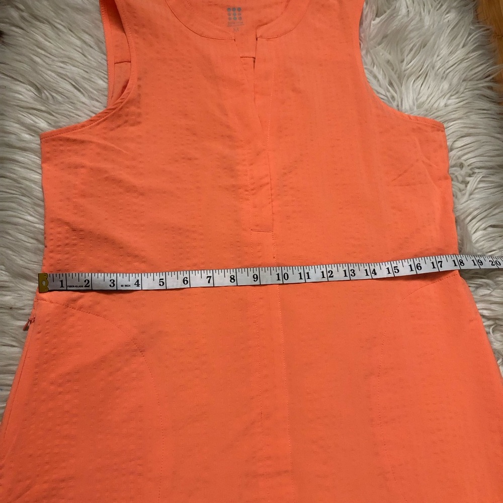 Title Nine Athletic Speed Racer Seersucker Coral Orange Tunic Dress size M - Picture 13 of 14